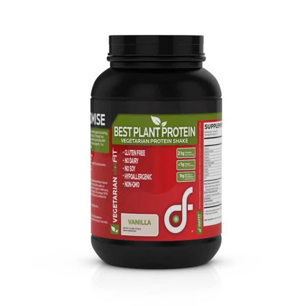 DotFit Best Plant Protein vegan vanilla protein container