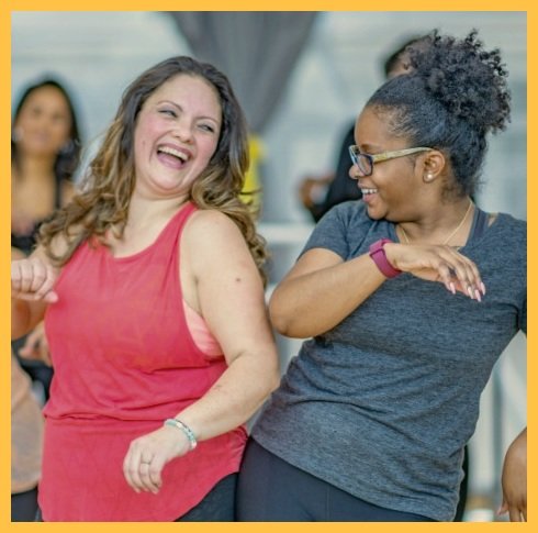 Coach and client training together at Impact Fitness Oakland ahead of a wedding fitness goal